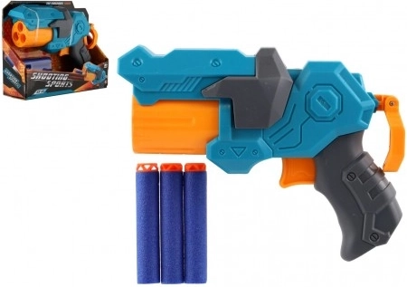 Plastpistol til skumkugler med 3 pile