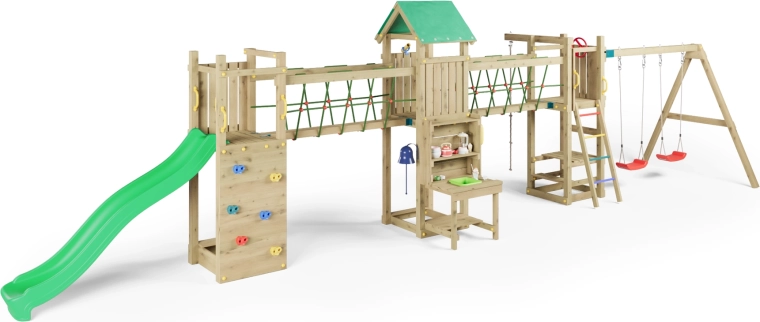 Dolg tobogan in vrvni most za dinamično zabavo