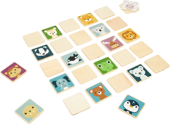 Mémo en bois animaux pour enfants