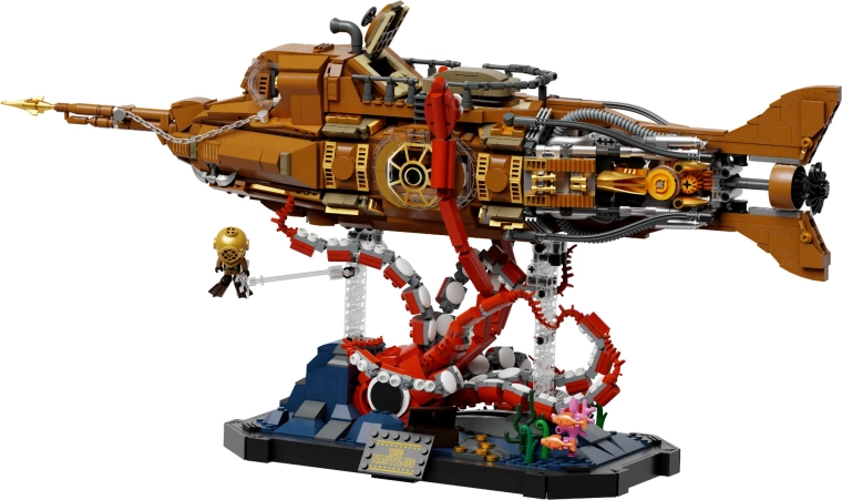 Diorama avec pieuvre et support