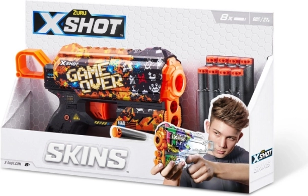 X-Shot Skins Flux – foam blaster Game Over (8 darts)