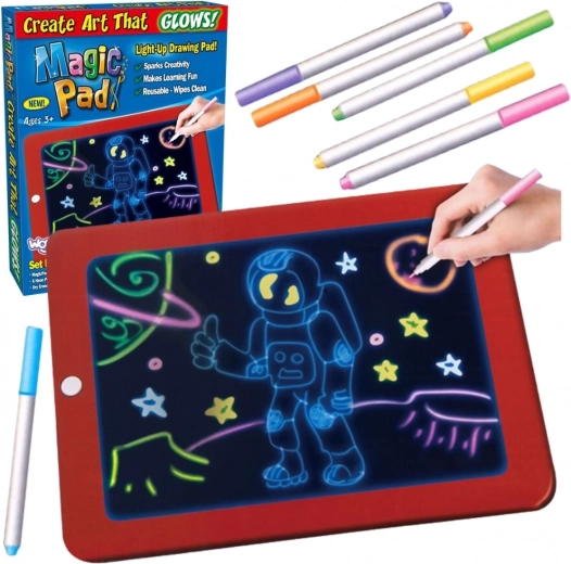 Woopie magiczny świecący tablet do rysowania – neonowe kolory