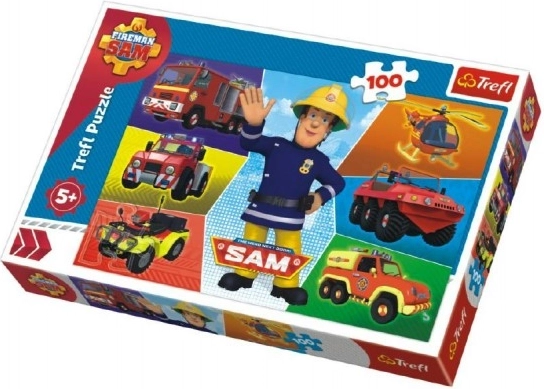 Puzzel 100 stukjes – Brandweerman Sam: reddingsvoertuigen