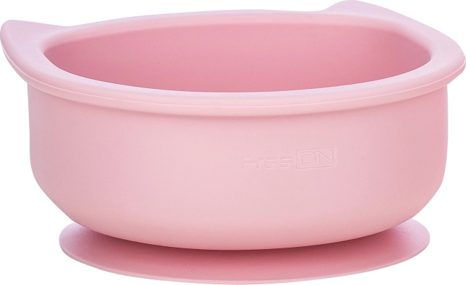 Silicone Bowl with Suction Kitten Pink