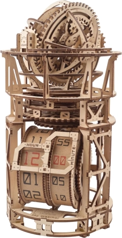 Ugears modèle mécanique en bois mécanisme d'horloge avec tourbillon