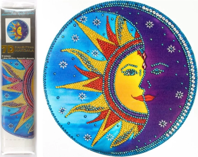 7D Diamond Painting Sun and Moon 30 × 30 cm