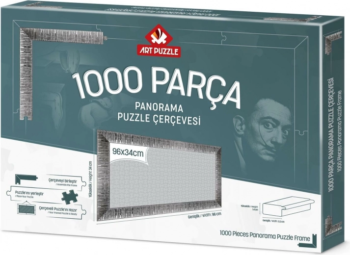 Puzzle Frame 96x34cm Silver