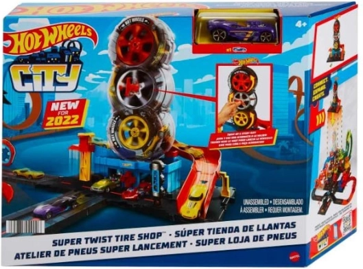 Hot Wheels Mesto Super Twist Pneuservis