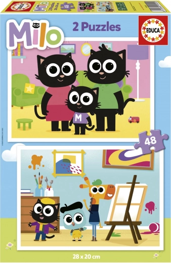 Puzzle Milo 2x48 pieces from EDUCA