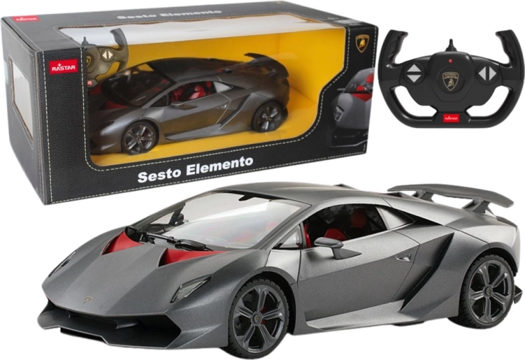 Autíčko na diaľkové ovládanie Rastar 1:14 Lamborghini Sesto sivé