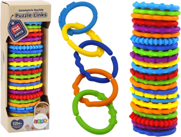 Sensorische armbandjes voor baby’s, kleurrijke set van 24 stuks
