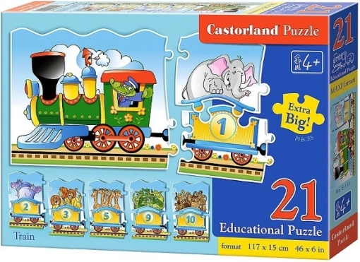 Puzzle éducatif train 13 pièces