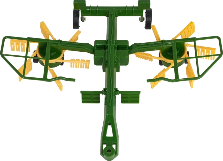 Functional twin-rotor hay rake