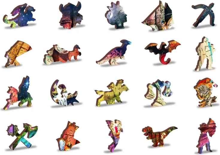 Pezzi in legno unici con forme fantasiose