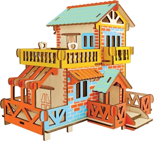 Woodcraft wooden 3D puzzle country cottage