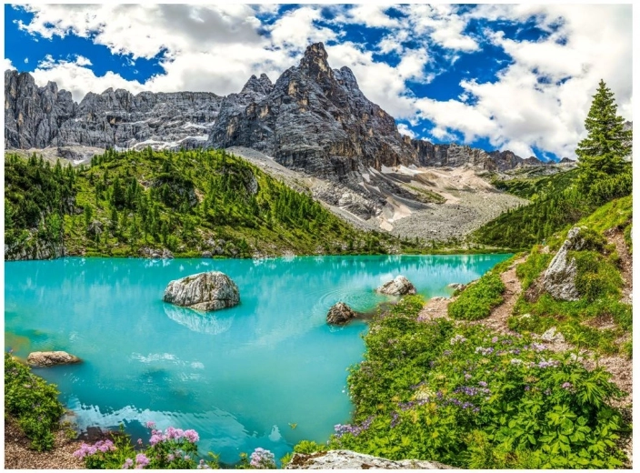 Puzzle Lake Sorapis, Alps, Italy 2000 pieces CASTORLAND