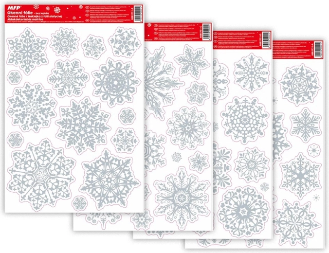 Christmas Window Foil with Glitter 20x30cm