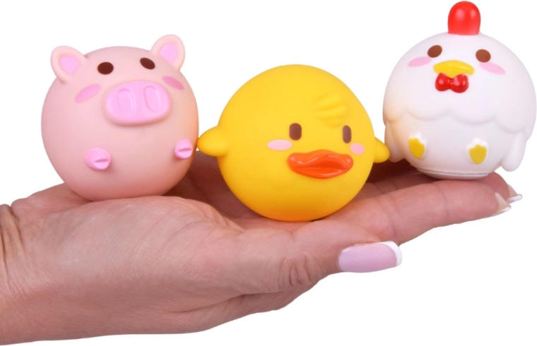 Super-soft holeless animals for hygienic play