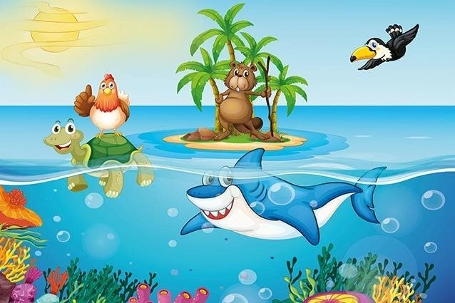 Wooden puzzle ART PUZZLE Chicken on Vacation 50 pieces