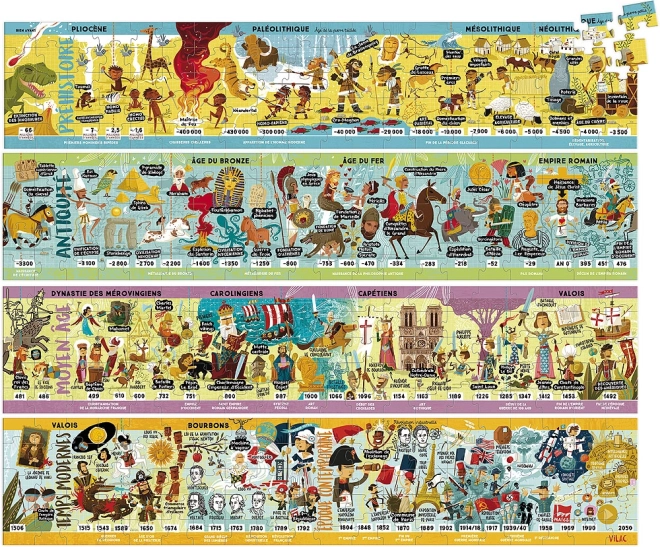 VILAC Large Wooden History Puzzles