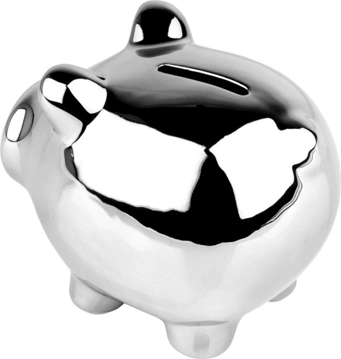 Finition argentée brillante effet miroir