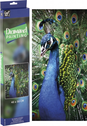 Grafix diamantové malování – páv 40 × 50 cm