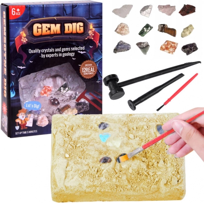 Archaeology Kit – Gemstone Excavation for Kids