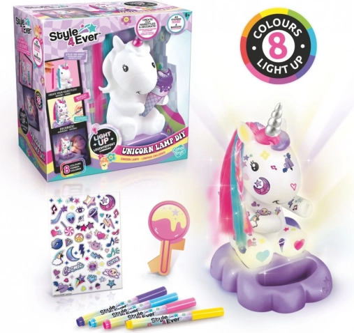 Style4Ever DIY lampe licorne pour enfants