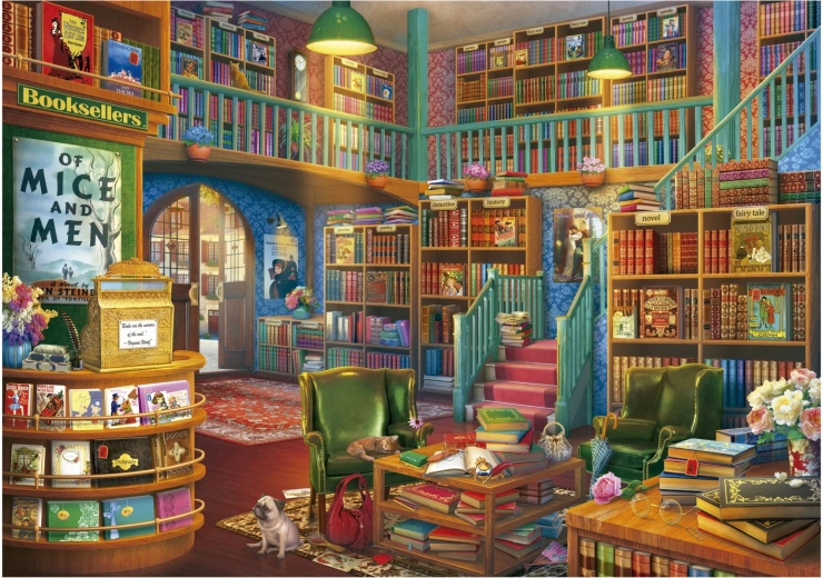 Puzzle Beautiful Bookstore 1000 Pieces