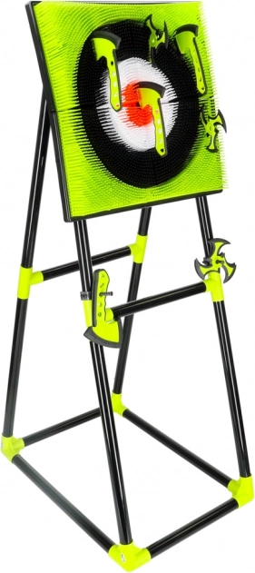 XXL Silicone Throwing Target Set with Stand – Axes and Shuriken