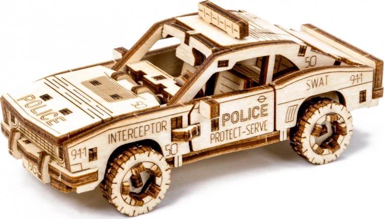 Wooden 3D Puzzle Police Car WOODEN CITY