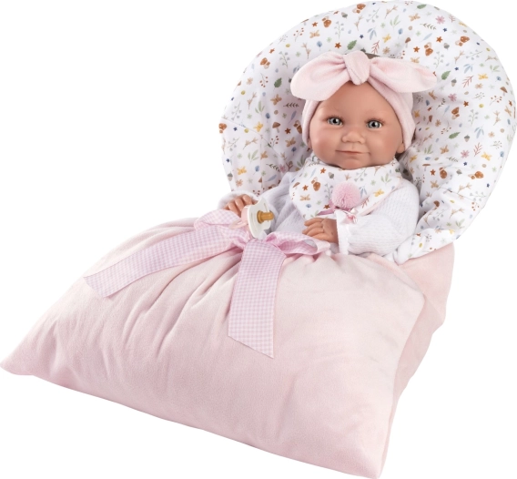 Llorens New Born meisje – realistische pop met volledig vinyl lichaam 40 cm