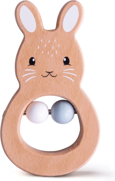 Bigjigs Baby Hochet en Bois Lapin