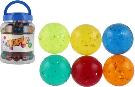 Colorful Bouncy Ball with Glitter