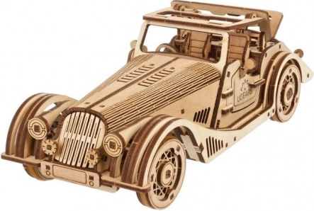 Ugears 3D mekanisk træpuslespil sportsvogn Rapid Mouse
