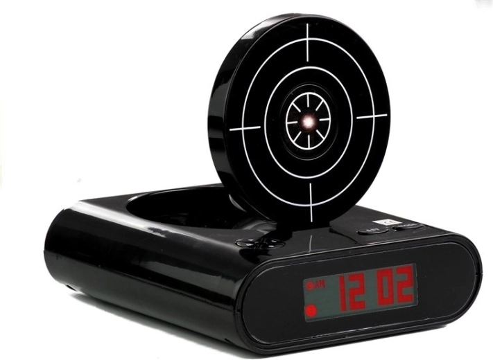 Aim, shoot, and turn off the alarm