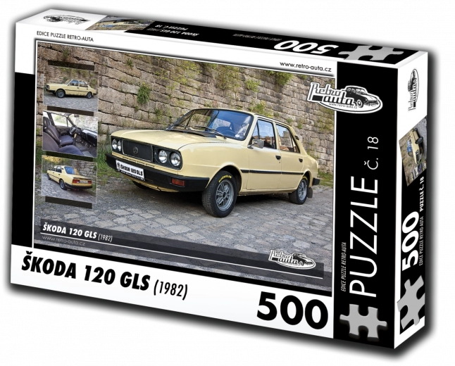 Retro Cars Puzzle Škoda 120 GLS 500 pieces