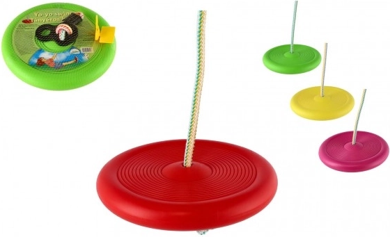 Balançoire disque pour enfants pour le jardin, rose, diamètre 28 cm