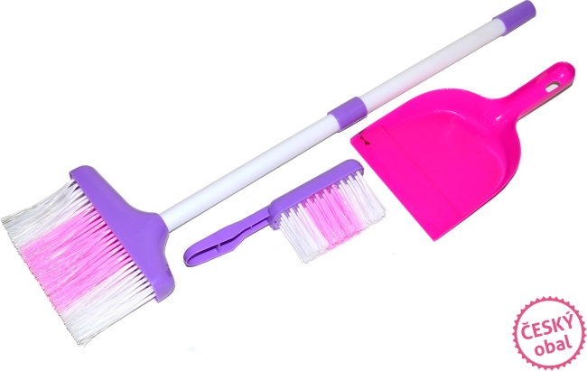 Set de nettoyage pour enfants 3 pcs, rose‑blanc