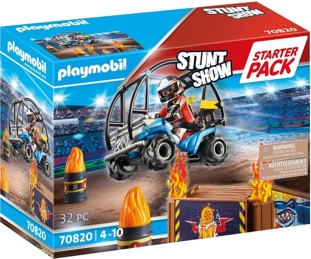 Playmobil Stunt Show Starter Set – Stunt Show with Quad Bike and Flaming Ramp