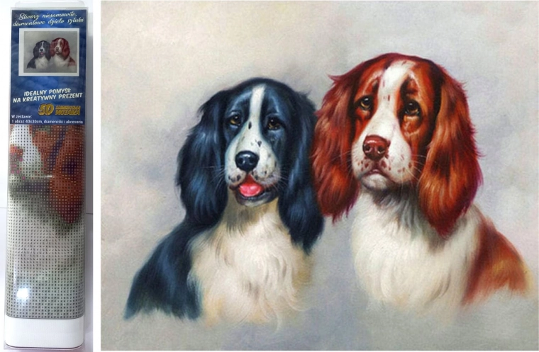 Diamantmalerei Flauschiges Duo 30 × 40 cm