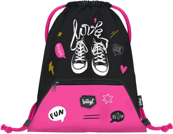 Sac à cordon avec poche Baagl baskets