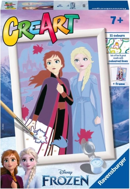 CreArt Disney Jégvarázs – Nővérek örökké számozott kifestő