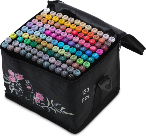 120 colori saturi in un astuccio portatile