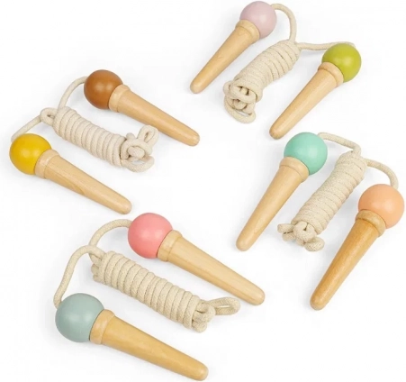 Corda per saltare per bambini Bigjigs Toys con manici in legno