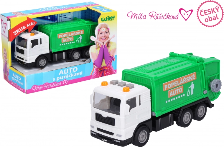 Smetiarske auto s efektmi a piesňami Míši Růžičkovej, 17 cm