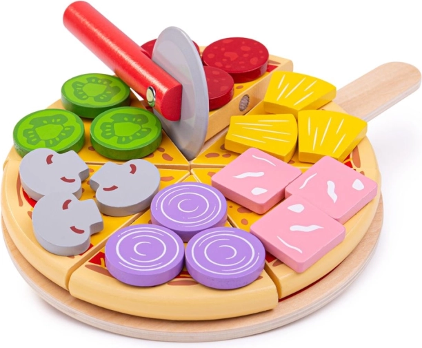 Bigjigs Toys pizza en bois à découper