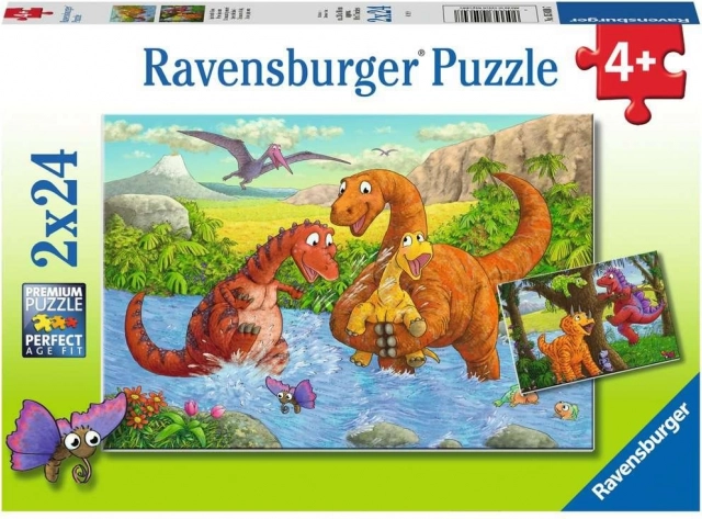 Puzzle RAVENSBURGER playful dinosaurs 2×24 pieces