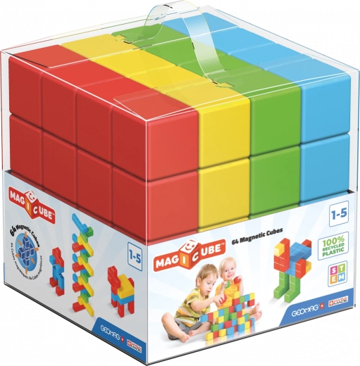 Geomag Magicube colorful magnetic cubes 64 pieces