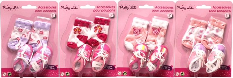 chaussettes et bottillons pour poupées 38–43 cm